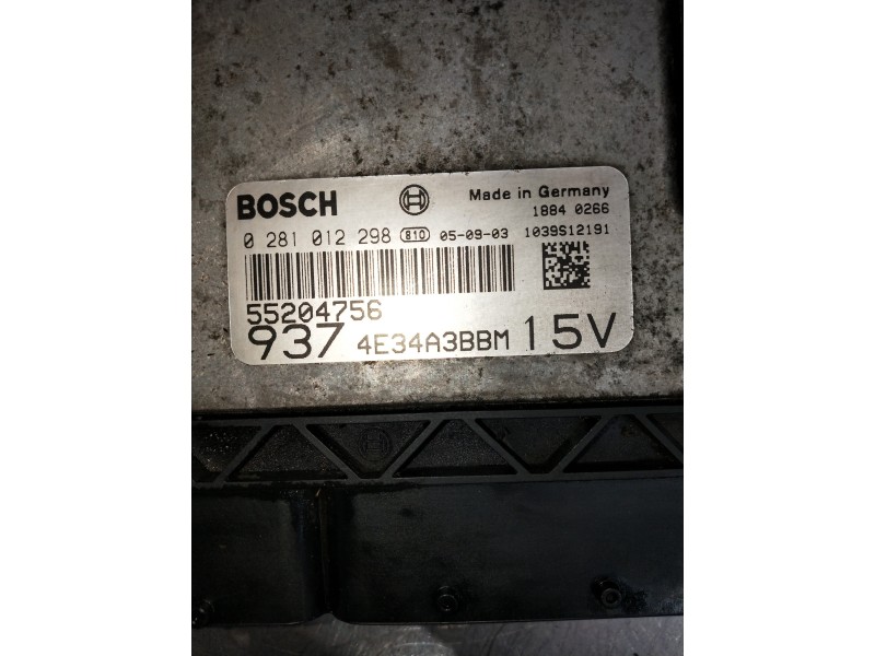 Recambio de centralita motor uce para alfa romeo gt (125) referencia OEM IAM 0281012298 55204756 9374E34A3BBM