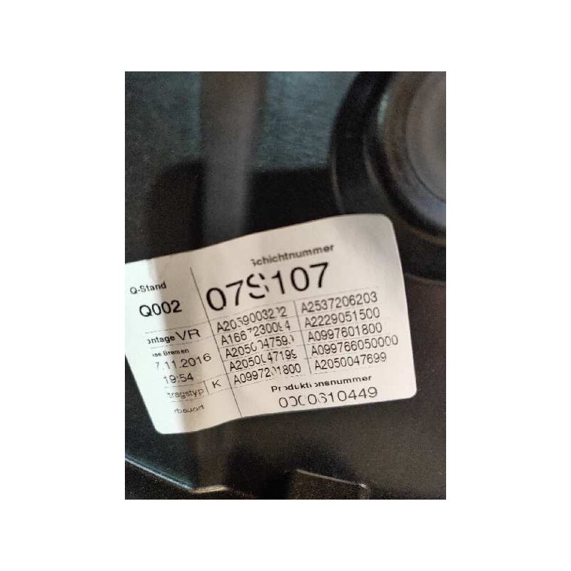 Recambio de elevalunas delantero derecho para mercedes clase glc (w253) glc 220 d 4matic referencia OEM IAM 2537206403 07S107 BC