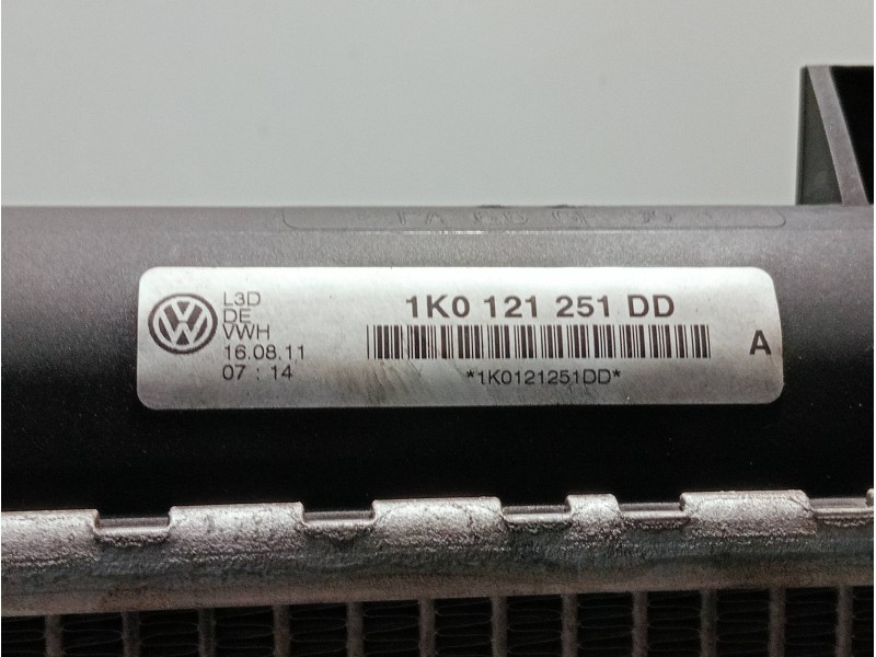 Recambio de radiador agua para volkswagen golf vi (5k1) advance referencia OEM IAM 1K0121251DD  