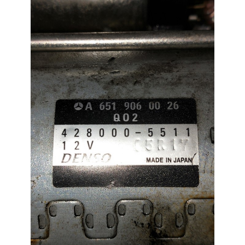 Recambio de motor arranque para mercedes sprinterii caja cerrada (desde 01.06) referencia OEM IAM A6519060026 4280005511 DENSO