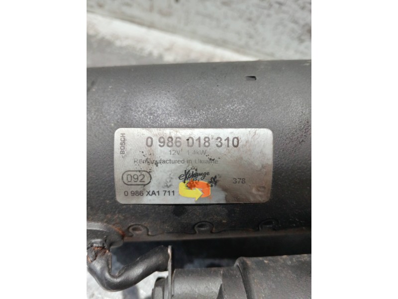 Recambio de motor arranque para fiat ducato caja cerrada 11 (desde 03.02) referencia OEM IAM 0986018310  