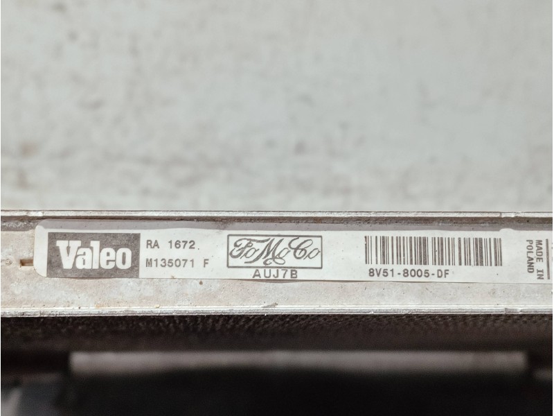 Recambio de radiador agua para ford fiesta (cb1) referencia OEM IAM 8V518005DF RA1672 M135071F