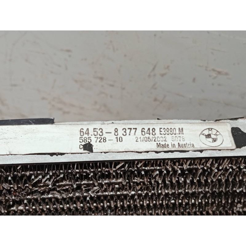 Recambio de condensador / radiador aire acondicionado para bmw serie 3 compact (e46) referencia OEM IAM 8377648 E3880M 58572810