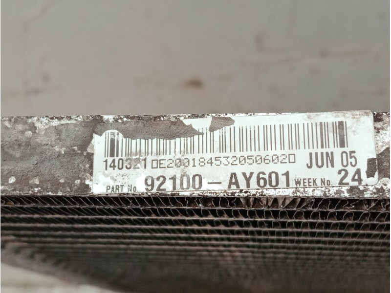 Recambio de condensador / radiador aire acondicionado para nissan micra (k12e) referencia OEM IAM 92100AY601  