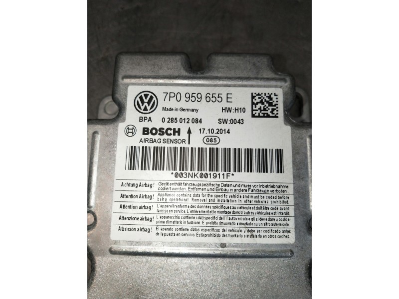 Recambio de kit airbag para porsche cayenne (typ 92aa) diesel referencia OEM IAM 0285012084 7P0959655E 
