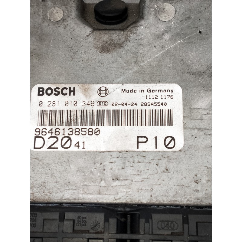 Recambio de centralita motor uce para fiat ducato caja cerrada 11 (desde 03.02) referencia OEM IAM 0281010346 9646138580 
