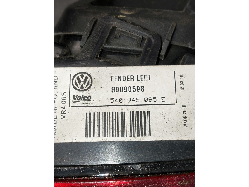 Recambio de piloto trasero izquierdo para volkswagen golf vi (5k1) referencia OEM IAM 5K0945095E 89090598 