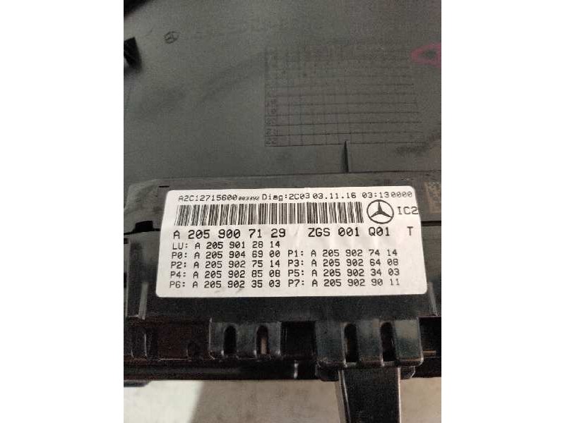 Recambio de cuadro instrumentos para mercedes clase glc (w253) glc 220 d 4matic referencia OEM IAM A2C12715600 A2059007129 A2059