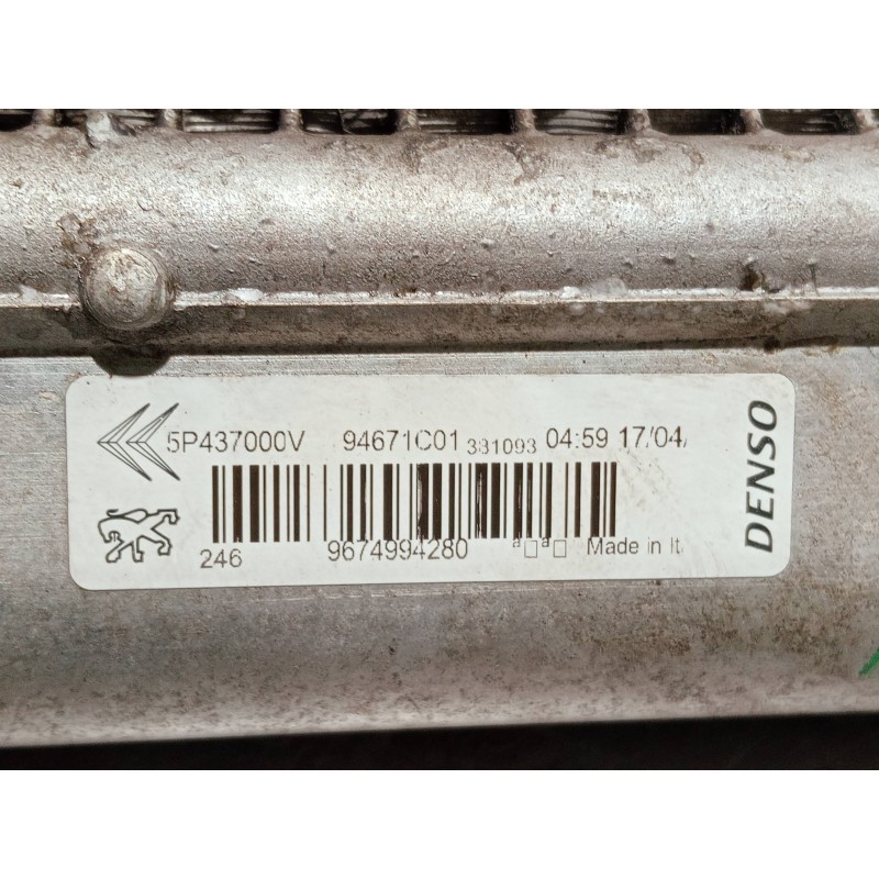 Recambio de condensador / radiador aire acondicionado para citroen c-elysée referencia OEM IAM 9674994280 5P437000V 