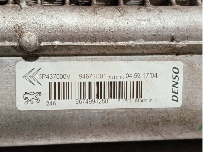 Recambio de condensador / radiador aire acondicionado para citroen c-elysée referencia OEM IAM 9674994280 5P437000V 