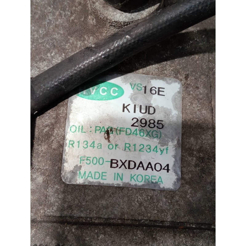 Recambio de compresor aire acondicionado para kia sportage referencia OEM IAM F500BXDAA04  