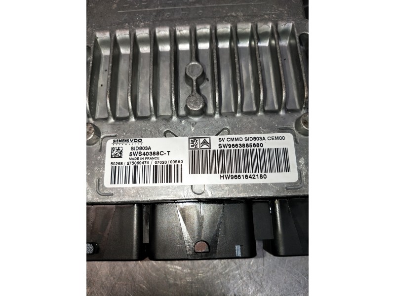 Recambio de centralita motor uce para citroen c5 berlina referencia OEM IAM 5WS40388CT SW9663885680 HW9661642180