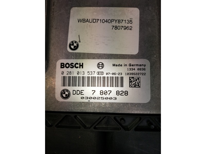 Recambio de centralita motor uce para bmw serie 1 berlina (e81/e87) referencia OEM IAM 0281013537 7807828 