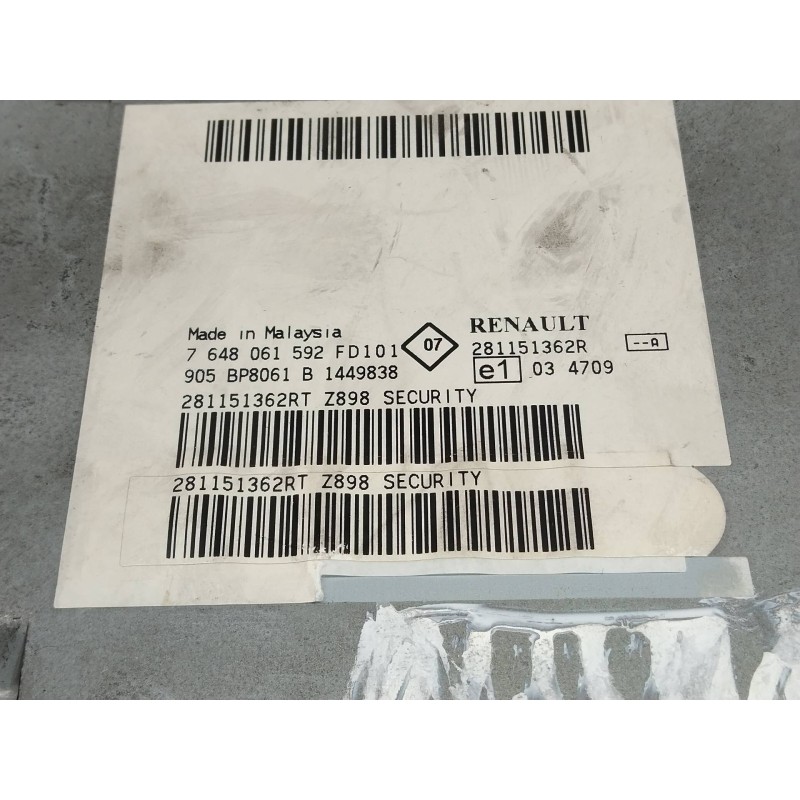 Recambio de sistema audio / radio cd para opel vivaro furgón/combi (07.2006 =>) combi 2.7t l1h1 referencia OEM IAM 281151362R  