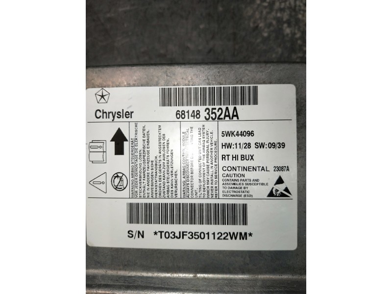 Recambio de kit airbag para chrysler voyager (rg) 2.8 crd cat referencia OEM IAM 68148352AA 5WK44096 