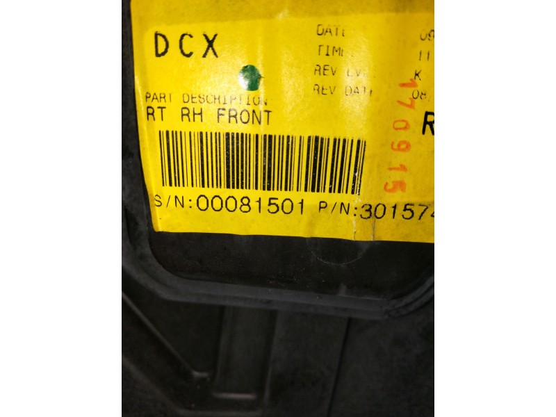 Recambio de elevalunas delantero derecho para chrysler voyager (rg) 2.8 crd cat referencia OEM IAM 20075604480 3015749 00081501 