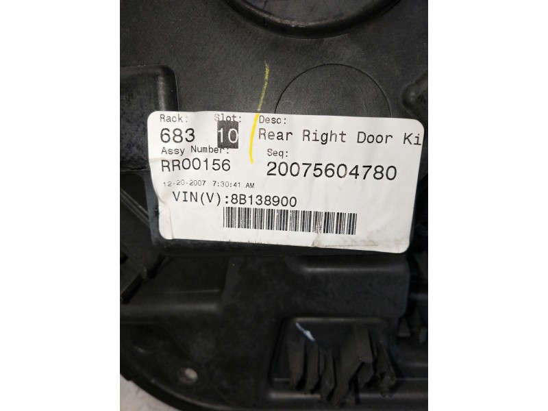 Recambio de elevalunas trasero derecho para chrysler voyager (rg) 2.8 crd cat referencia OEM IAM 20075604780 09203741 3016661G 5