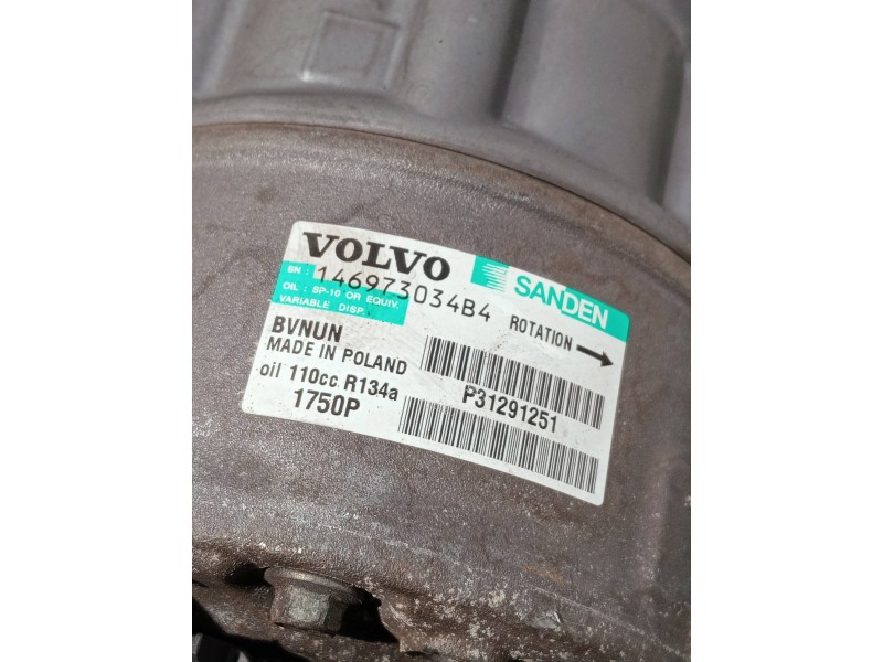 Recambio de compresor aire acondicionado para volvo v40 referencia OEM IAM P31291251  