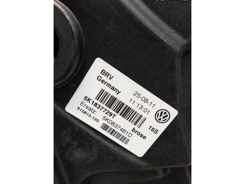 Recambio de elevalunas delantero izquierdo para volkswagen golf vi (5k1) advance referencia OEM IAM 5K1837729T 5K0837461D 5K0959