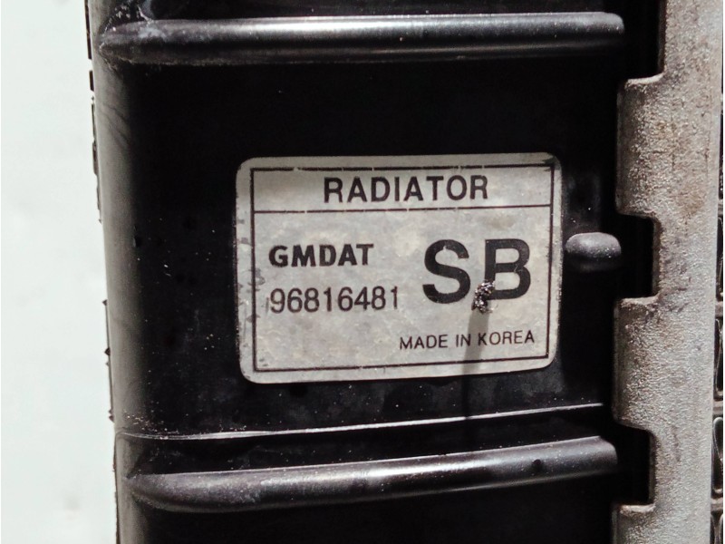 Recambio de radiador agua para chevrolet kalos referencia OEM IAM 96816481  