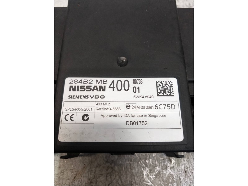 Recambio de modulo electronico para nissan cabstar 09.06 referencia OEM IAM 284B2MB 5WK48940 