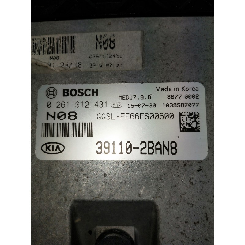 Recambio de centralita motor uce para kia sportage referencia OEM IAM 0261S12431 391102BAN8 86770002