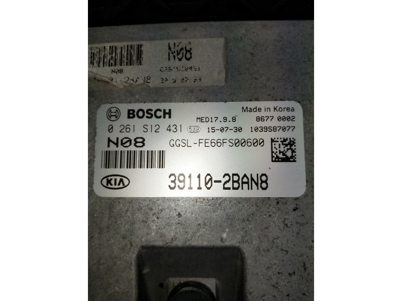 Recambio de centralita motor uce para kia sportage referencia OEM IAM 0261S12431 391102BAN8 86770002