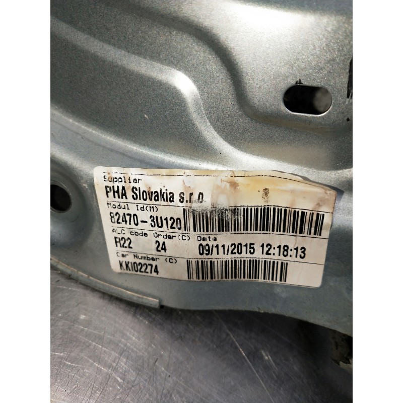 Recambio de elevalunas delantero izquierdo para kia sportage referencia OEM IAM 824703U120  5P