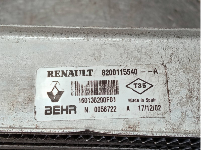 Recambio de intercooler para renault megane ii berlina 5p referencia OEM IAM 8200115540  