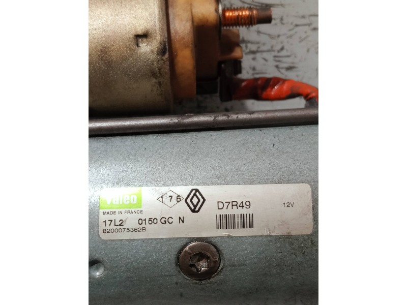Recambio de motor arranque para renault megane ii berlina 5p referencia OEM IAM 8200075362B D7R49 
