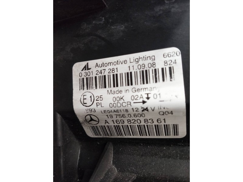 Recambio de faro izquierdo para mercedes clase b (w245) referencia OEM IAM A1698208361 0301247281 XENON