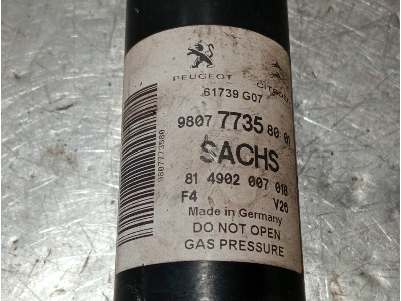 Recambio de amortiguador trasero derecho para peugeot 5008 referencia OEM IAM 980777358001 814902007018 