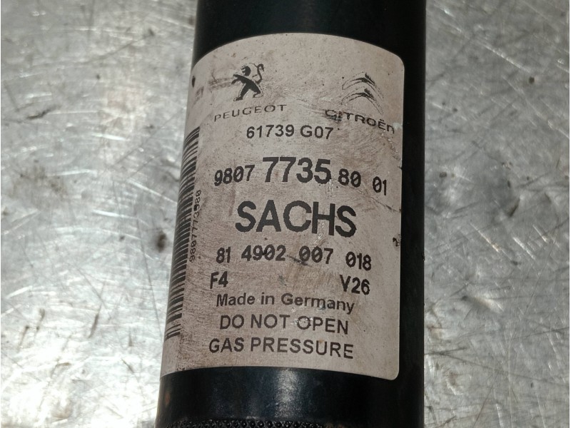 Recambio de amortiguador trasero izquierdo para peugeot 5008 referencia OEM IAM 980777358001 814902007018 