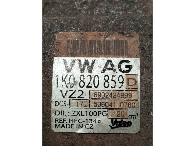 Recambio de compresor aire acondicionado para volkswagen caddy ka/kb (2k) referencia OEM IAM 1K0820859D  