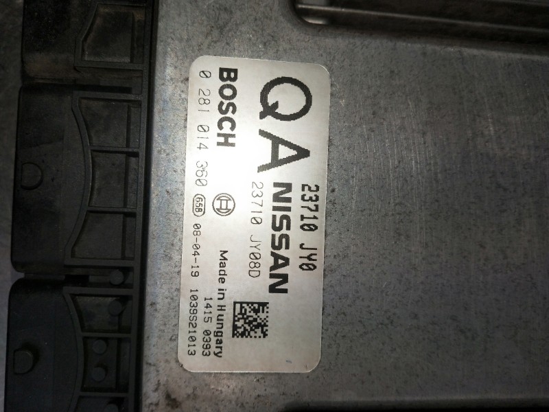 Recambio de centralita motor uce para renault koleos referencia OEM IAM 0281014360 23710JY08D 23710JY0