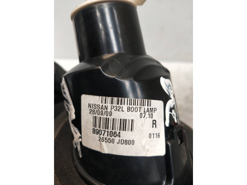 Recambio de piloto trasero derecho interior para nissan qashqai (j10) referencia OEM IAM 89071064  