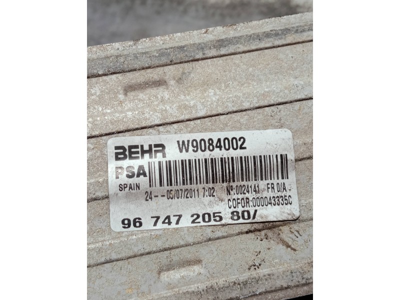 Recambio de intercooler para citroen c4 picasso referencia OEM IAM 9674720580 W9084002 