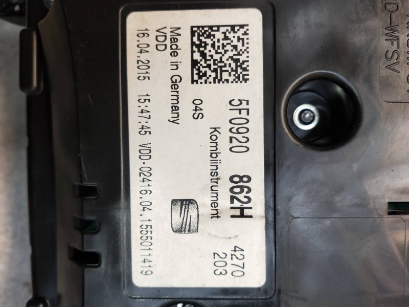Recambio de cuadro instrumentos para seat leon (5f1) referencia OEM IAM 5F0920862H 0241604 1555011419