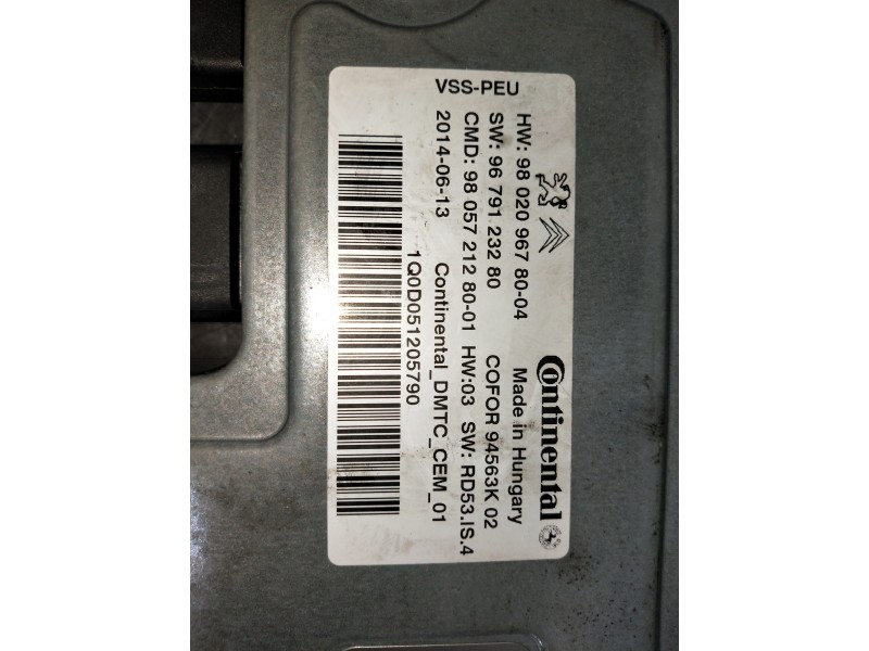 Recambio de centralita start / stop para peugeot 5008 referencia OEM IAM 980209678004  