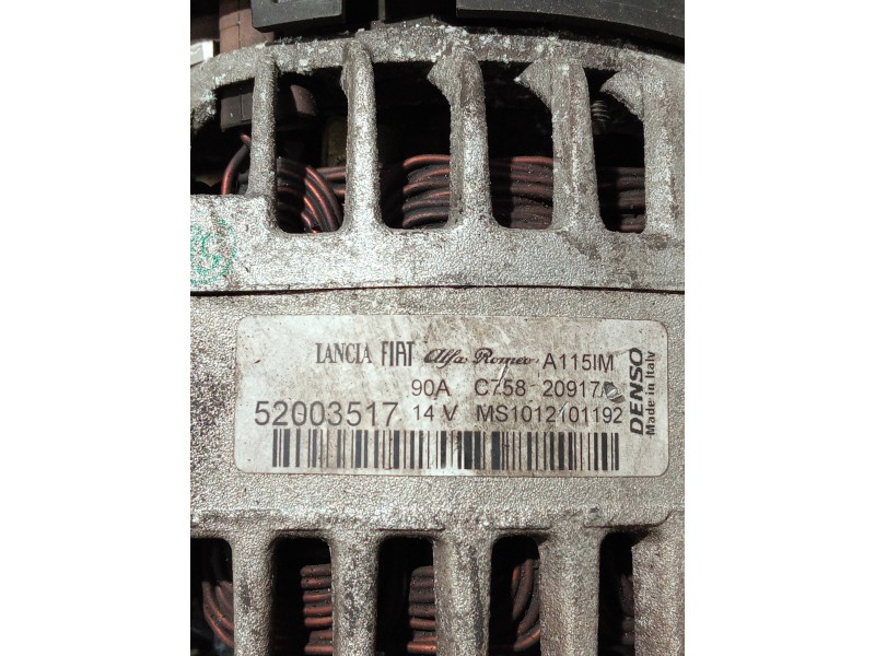 Recambio de alternador para opel combo d referencia OEM IAM 52003517 MS1012101192 