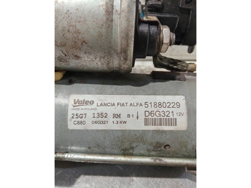 Recambio de motor arranque para opel combo d referencia OEM IAM 51880229 D6G321 