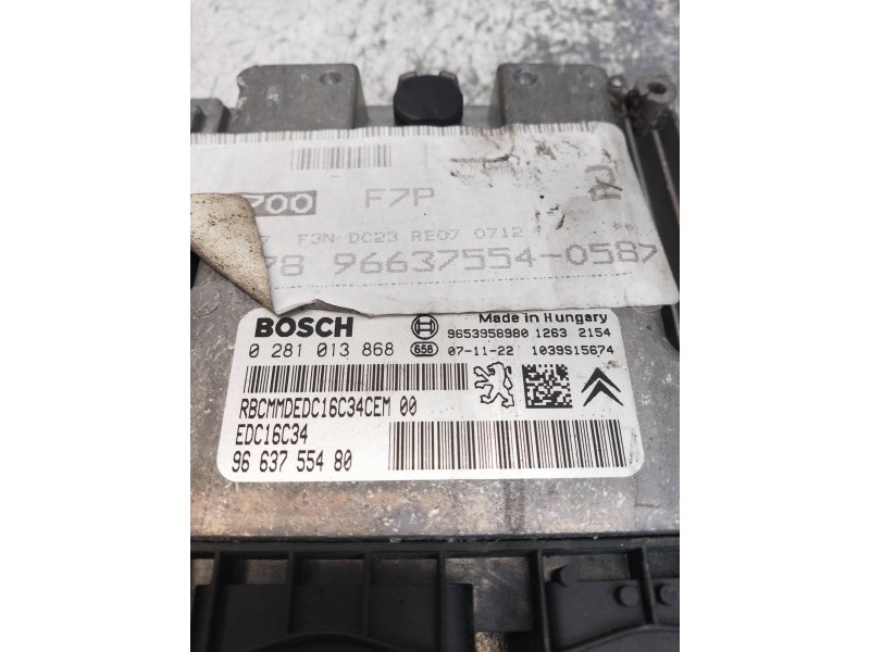 Recambio de centralita motor uce para peugeot 207 sw outdoor referencia OEM IAM 0281013868 9663755480 