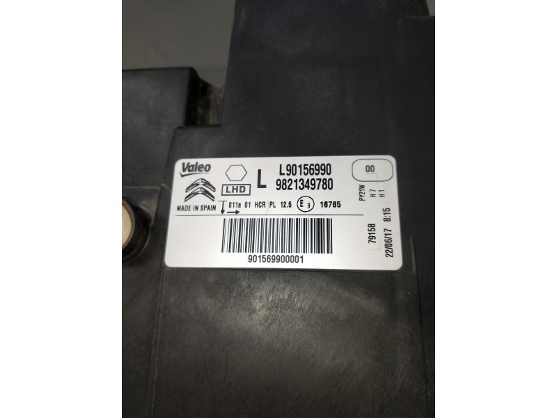 Recambio de faro izquierdo para citroen c4 cactus bluehdi 100 referencia OEM IAM 90156990 9821349780 