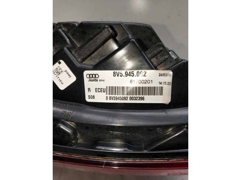 Recambio de piloto trasero derecho para audi a3 sedán (8vm) referencia OEM IAM 8V5945092 81700201 