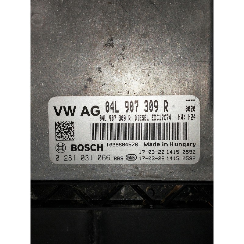 Recambio de centralita motor uce para audi a3 sedán (8vm) referencia OEM IAM 0281031066 04L907309R 1039S84578