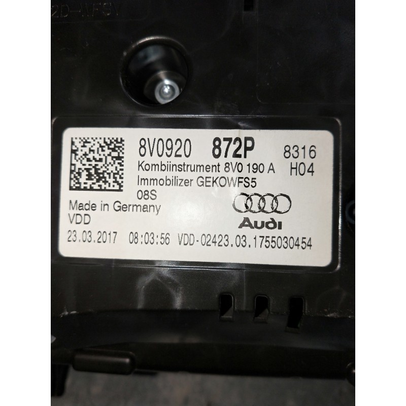 Recambio de cuadro instrumentos para audi a3 sedán (8vm) referencia OEM IAM 8V0920872P A2C53427456 1755030454