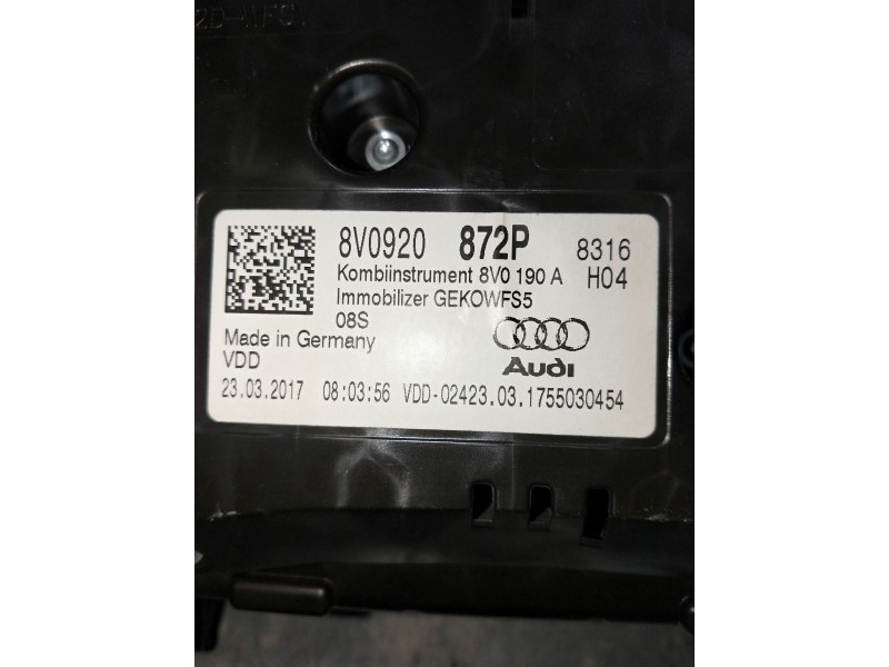Recambio de cuadro instrumentos para audi a3 sedán (8vm) referencia OEM IAM 8V0920872P A2C53427456 1755030454