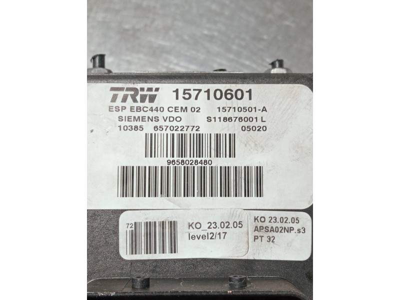 Recambio de abs para peugeot 407 sw st confort pack referencia OEM IAM 9658028480 15710601 S118676001L