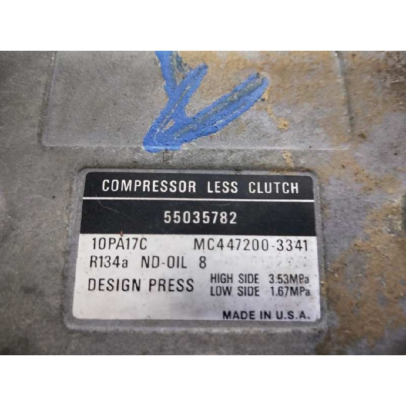 Recambio de compresor aire acondicionado para jeep gr.cherokee (zj)/(z) 4.0 cat referencia OEM IAM 4472003341 55035782 10PA17C