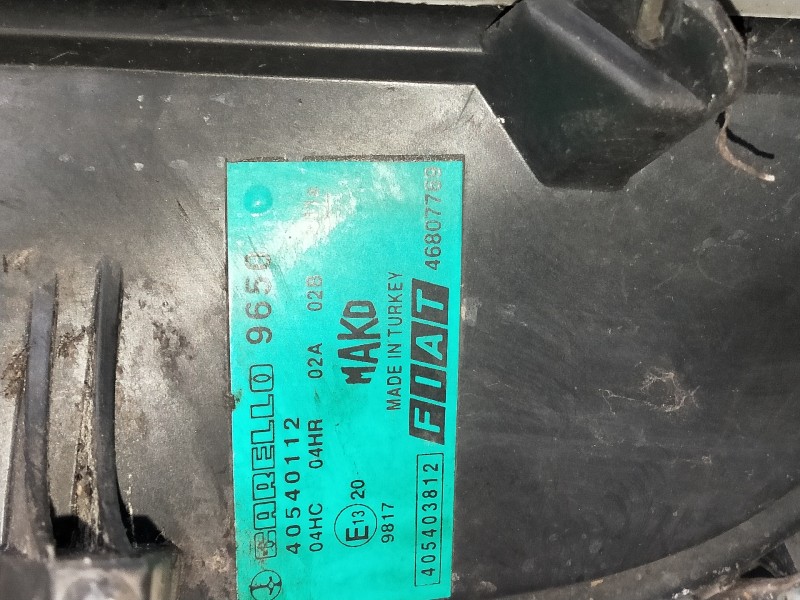 Recambio de faro derecho para fiat doblo (119) referencia OEM IAM 40540112 46807769 